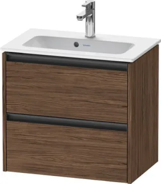 Duravit Ketho.2 Waschtischunterbau wandhängend Nussbaum dunkel Matt 610x390x549 mm - K25255021210000 K25255021210000