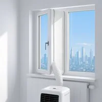 One Home Fenster-Set Erweiterung Fensterabdichtung für Mobile Klimageräte, Klimaanlage, und Wäschetrockner, Ablufttrockner, Hitzeschutz, Dachfenster, Fenster