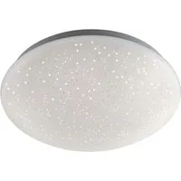 JUST LIGHT Deckenleuchte SKYLER, Dimmfunktion, Farbwechsel, LED fest integriert, Farbwechsler, LED, dimmbar, Ø 25 cm, Sternenhimmel-Optik, Farbwechsel RGB+W
