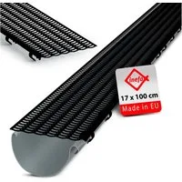 INEFA Dachrinne Laubfangstreifen Dachrinnen Laubschutz NW 100-150 (100-160mm), 100cm. 1 Stk., Dachrinnenschutz, Dachrinnenabdeckung Made in Germany