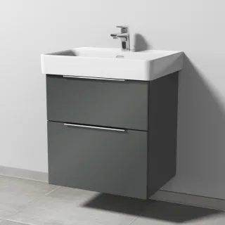 Sanipa 3way Waschtischunterbau zu Laufen Pro S Waschtisch mit 2 Auszügen, Anthrazit-Glanz UF76679