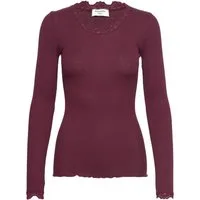 rosemunde Longsleeve Babette silk shirt mit Seide Langarm, mit Spitze, feminin, bequem, Seidenmix