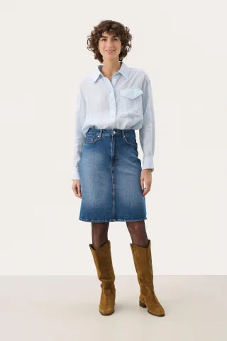 Rock A-shape Medium Blue denim
