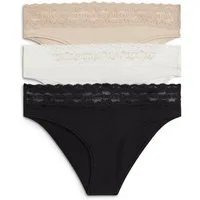 Tommy Hilfiger Underwear Bikinislip (3-St) Körpernahe Passform mit elastischem Spitzenbund