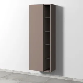 Sanipa 3way Stauraumschrank mit 1 Tür und offenen Fächern, Taupe-Matt SP1801T