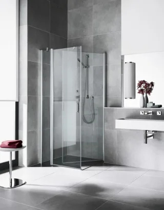 Kermi Seitenwand Diga TBL 0750x2000, silber hochglanz, ESG Opaco mit KermiClean, DITBL DITBL07520VYK