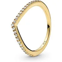 Pandora Fingerring Damen-Funkelnder Wishbone Goldfarben