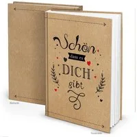 Logbuch-Verlag Dekofigur Geschenkbuch Schön, dass es dich gibt DIN A5 leeres Freundebuch