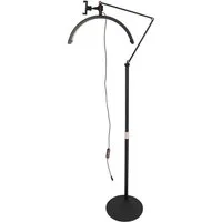 Andoer LED Stehlampe Stehlampe HD-M2X 20W Boden LED Videoleuchte dimmbar halbmondförmig, LED fest integriert, LED fest integriert, 180 LEDs, 3000K-6000K, 360° drehbar