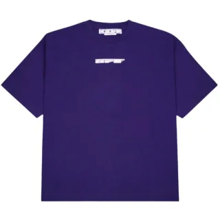Off-White Teddy Arrow Logo Over Skate Fit Lila T-Shirt
