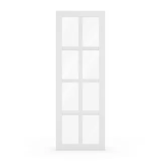 Sprossenfenster bodentief, Kunststoff, aluplast IDEAL 4000, Weiß, 600 x 1700 mm, glasteilende Sprossen, individuell konfigurieren