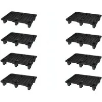 Logiplast Dekopalette 8 Stück Halbpalette 800 x 600 mm - 1/2 Europalettenmaß, (Sparset, 8 Stück)