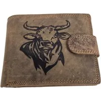 Einkaufszauber Geldbörse Echt Büffel-Leder Geldbeutel Sternzeichen Stier (mit Geschenkverpackung), Sternzeichen Stier