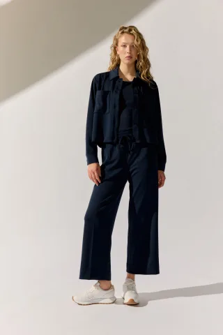 THE FASHION PEOPLE - Pants Silk Touch night blue - Gr. - XS