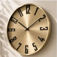 K&L Wall Art Wanduhr Metalluhr modern Aluminium Wanduhren ohne Ticken (Quarz Uhrwerk ohne Tickgeräusche)