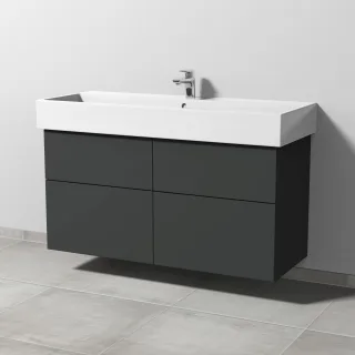 Sanipa 3way Waschtischunterbau zu Duravit Vero Air Waschtisch mit 2 Auszügen, Graphit-Matt SP4361B