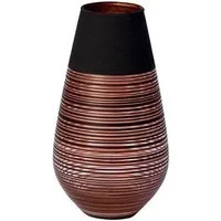 Villeroy & Boch Dekovase Manufacture Swirl Vase, 10 x 18 cm, schwarz/kupfer (1 St)