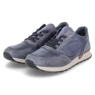 Rieker Low Sneaker - Gr. 46 - Blau - Glattleder