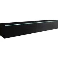 Home affaire Lowboard LOWBOARD VERA, wahlweise mit oder ohne Beleuchtung, Modernes griffloses TV-Board, 180 cm TV-Schrank, stehend und hängend
