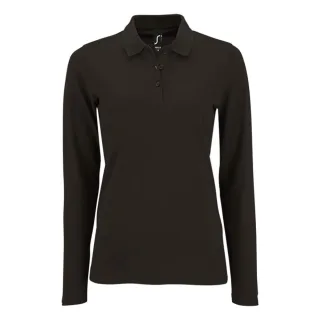 SOLS - "Perfect" Poloshirt für Damen Langärmlig (Schwarz)