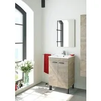 FORES HABITAT Waschbeckenunterschrank in Alaska-Eiche - 50x80x40 (BxHxT)