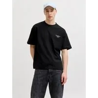 Jack & Jones Kurzarmshirt JORSANREMO BACK TEE SS CREW NECK LN Baumwolle