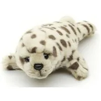 Uni-Toys Kuscheltier Seehund grau-gepunktet - verschied. Größen - Plüsch-Robbe, Plüschtier, zu 100 % recyceltes Füllmaterial