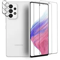 CoolGadget Schutzfolie Panzerfolie für Samsung Galaxy A53 5G, (Spar-Set 4in1, 2x Displayschutz, 2x Kameraschutz), Panzerglas Schutzfolie für Samsung Galaxy A53 5G Folie
