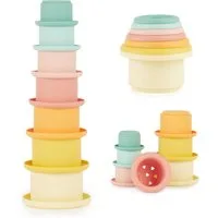BIECO Stapelspielzeug Bieco Silikon Baby Stapelbecher Tropical Vibes