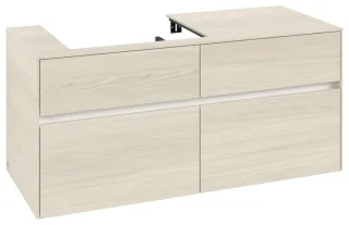 Villeroy & Boch Waschtischunterschrank Collaro C08200 1200x548x500mm 4 Ausz. Waschtisch li White Oak C08200AA