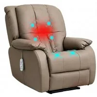 Happy Home Massagesessel Elektrischer Massagesessel mit Rücken- & Beinanhebung, 3D-Mechanismus