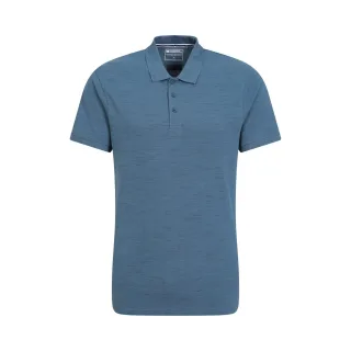 Mountain Warehouse Herren Dawnay Textured Pique Polo Shirt (Blau)
