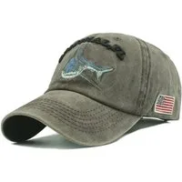 Sporty Baseball Cap Original FL Hai Captain Fischer Angler Anglerkappe Anker Maritim Cap mit Belüftungslöchern