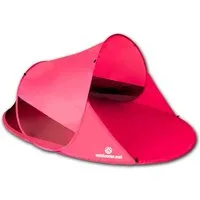 outdoorer Strandmuschel selbstaufbauend Zack II pink - Pop-up-Strandmuschel mit Moskitonetz, Sonnenzelt für See, Meer & Garten - Sonnen- und Windschutz