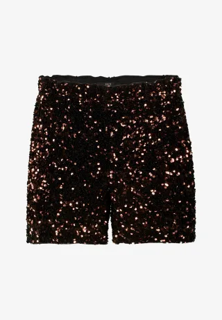 zero - Shorts mit Pailletten blackbrown - Gr. - 42