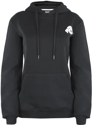 Damen Kapuzenpullover Fleece Hoodie Langarm Schwarz