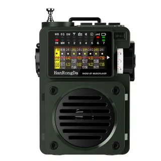 Hanrongda HRD-700 Radio Full Band MW/FM/SW/WB Radio Portable Multimedia Music Player 110 Stations Supports bluetooth TF