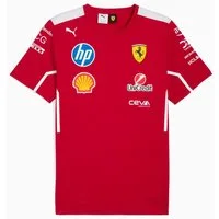 Scuderia Ferrari T-Shirt Scuderia Ferrari Puma Team Shirt 2025 Sponsorenslogos hinten und vorne