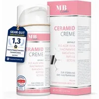 Medical Beauty Cosmetics Tagescreme Ceramide Creme mit Aloe Vera, Bakuchiol, Niacinamid & Ectoin 100 ml Packung, 3 Ceramide, ohne Duftstoffe, Vegan, Stärkung der Hautbarriere
