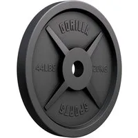 GORILLA SPORTS Hantelscheibe Hantelscheibe Olympia Gusseisen 50/51 mm, 20 kg, (1-tlg)