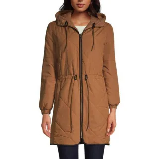 Bouclé-Wendemantel, Damen,  Braun, by Lands' End