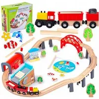 Green Series Spielzeug-Zug Holzeisenbahn Set – Kreativer Spielspaß – Lernspielzeug für Kinder, (Set)
