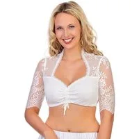 MarJo Dirndlbluse Dirndlbluse - LUISA-CHRISTINA - offweiß