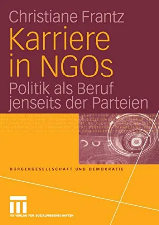 Karriere in Ngos (Bürgergesellschaft und Demokratie)