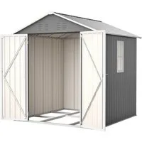 Thanaddo Gartenhaus Metall Gerätehaus Geräteschuppen Inkl. Metallfundament, (Mehr Leben im Garten), inkl. Fundament aus Metall (ohne Boden)