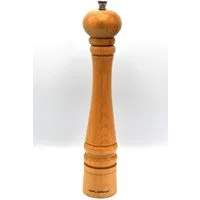 Florina Salz-/Pfeffermühle Salzstreuer Gewürzmühle braun aus Holz, Pfeffer Salz Edehlstahlmahlwerk groß 32cm PM139