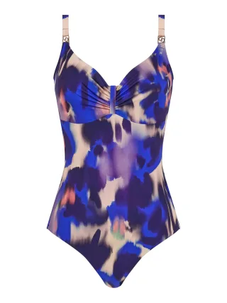 Chantelle Lingerie - Sauvage Bedeckender Badeanzug mit Bügeln Blurred Night - Gr. - 90 F