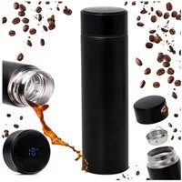 Ikonka Isolierflasche Smart Thermosbecher 500ml mit LED-Temperaturanzeige & Vakuumisolierung, Thermosbecher 500ml mit LED-Display, Vakuumisolierung & Siebeinsatz