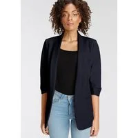 ONLY Kurzblazer ONLELLA – Femininer Blazer mit 3/4-Ärmeln und Raffung regular fit, casual, Web, Kunstfaser, V-Ausschnitt