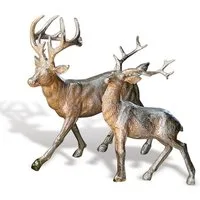 Mirabeau Weihnachtsfigur Hirsche 2er Set Rudy & Son silber (2er Set, 2er Set)